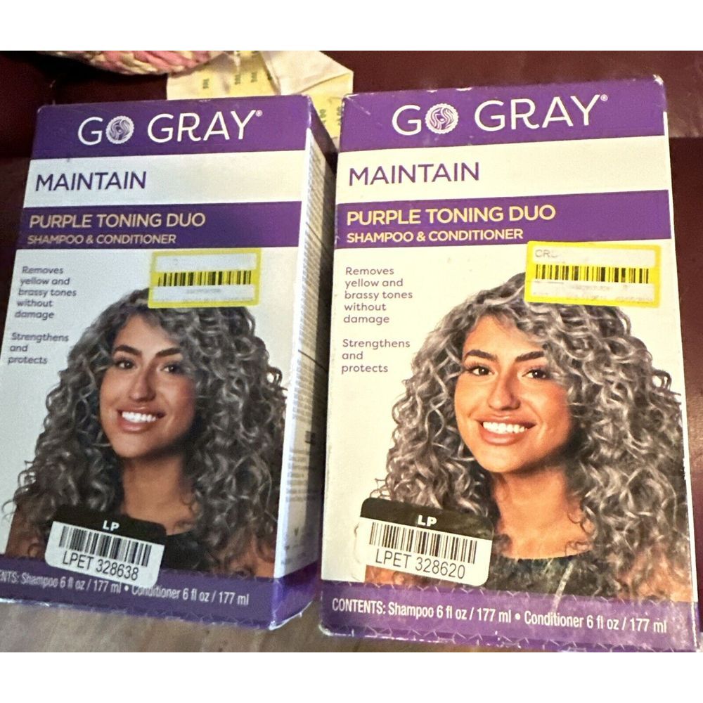 Go Gray Purple Toning Duo Embrace Your Gray Shampoo and Conditioner Lot Of 2
